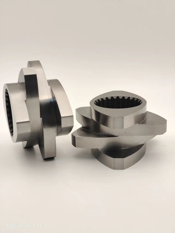 Elementi di estrusore a doppia vite resistenti alla corrosione 12 mm 600 giri al minuto Blocco di maglia resistente all'usura