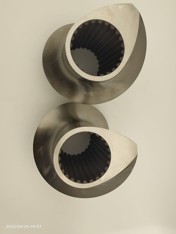 Parti di estrusori a doppia vite ad alte prestazioni Leghe importate WR5 Materiale Elementi a vite