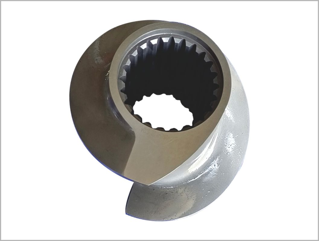 Elementi di vite di estrusore da 112 mm 6542 Materiale per grandi alimenti / snack Estrusore Zsk Elementi di vite Nome del prodotto:112mm Elementi di vite di estrusore da 6542 Materiale