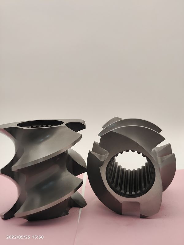 Elementi a vite per estrusore a doppia vite per la produzione di mangimi per animali domestici