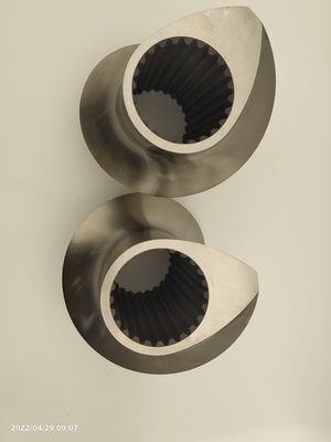 Parti di estrusori a doppia vite ad alte prestazioni Leghe importate WR5 Materiale Elementi a vite