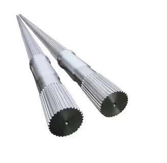 Lunghezza personalizzabile Involute spline interna Twin Screw Extruder Shaft per l'estrusione